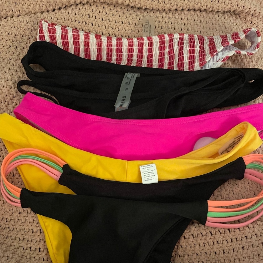 Zaful and Romwe bottoms that came with swim tops I bought.